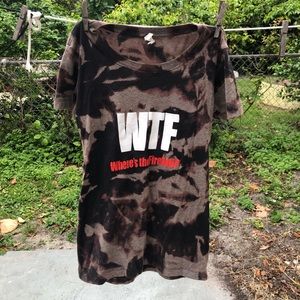 Reworked reverse dye fireball shirt